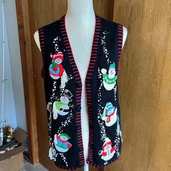 EUC Ladies Festive Holiday Vest - Picture 7 of 13